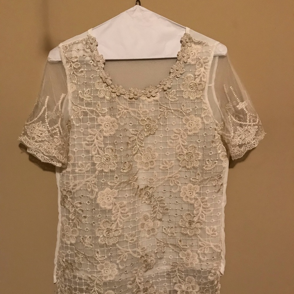 NWOT Cream Blouse